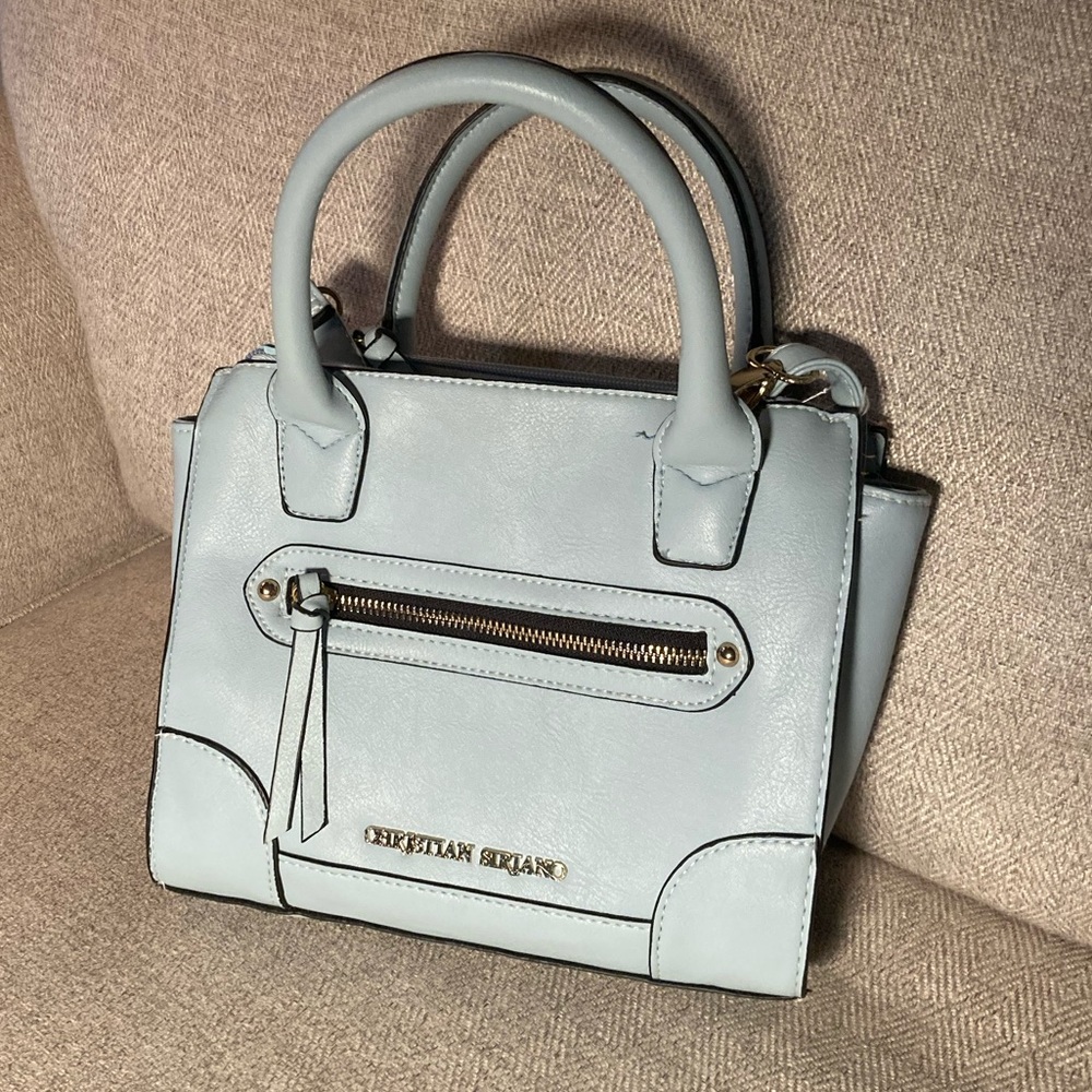 Christian Siriano purse — baby blue